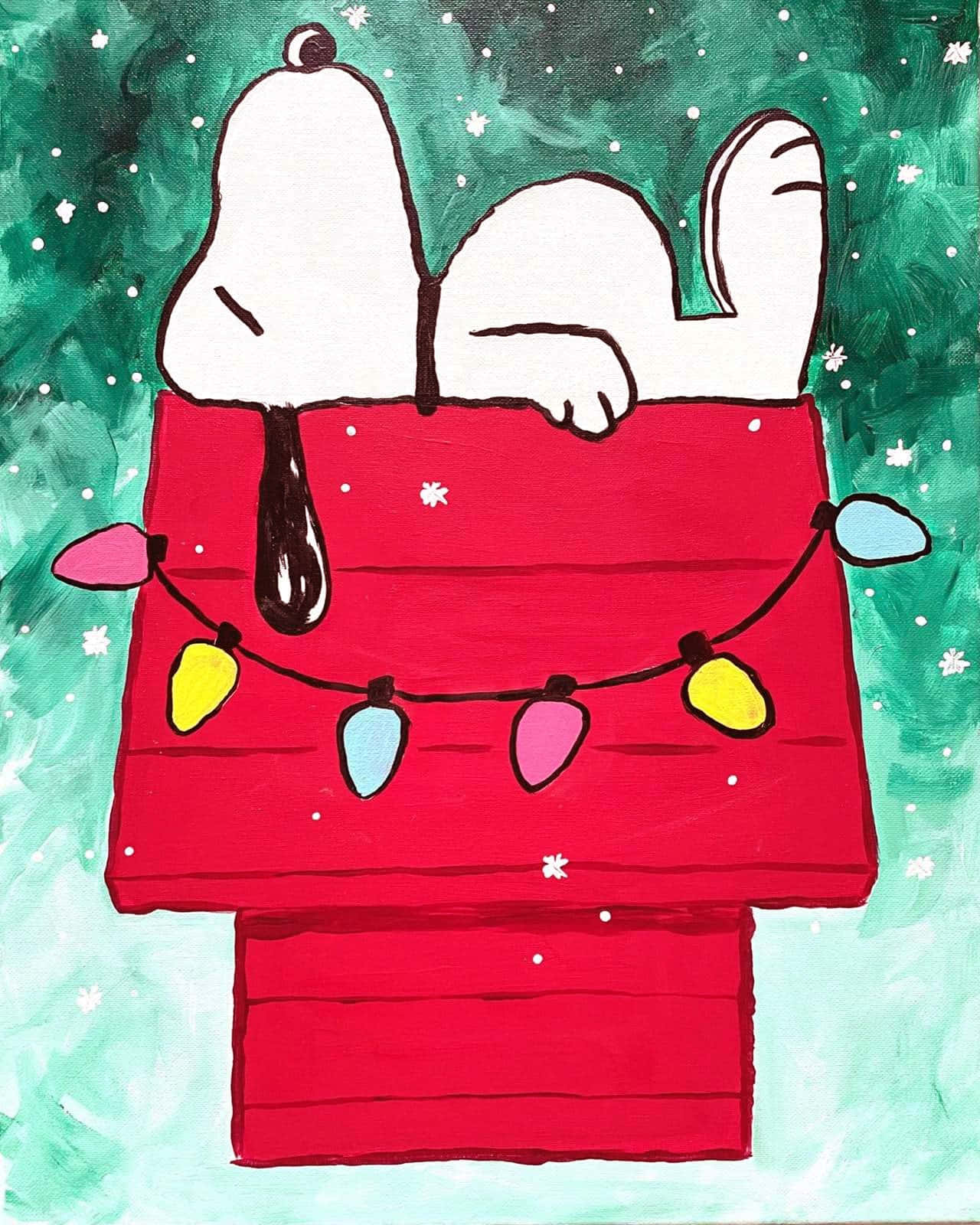 Happy Holidays! Snoopy And Friends Celebrate Christmas Wallpaper