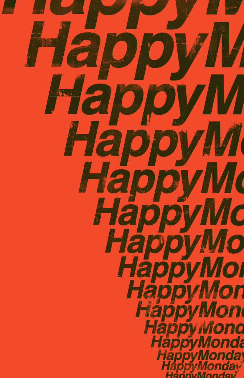Happy Monday Word Art Wallpaper