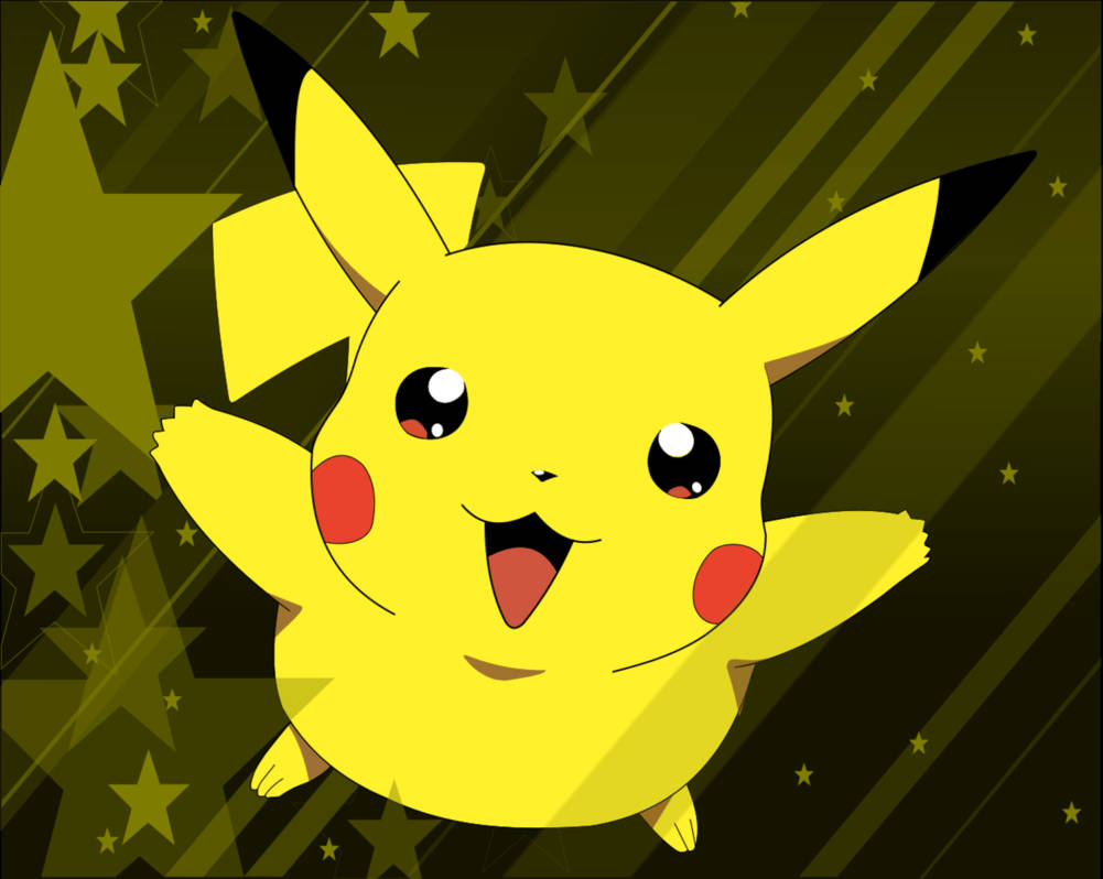 Happy Pikachu Star Wallpaper