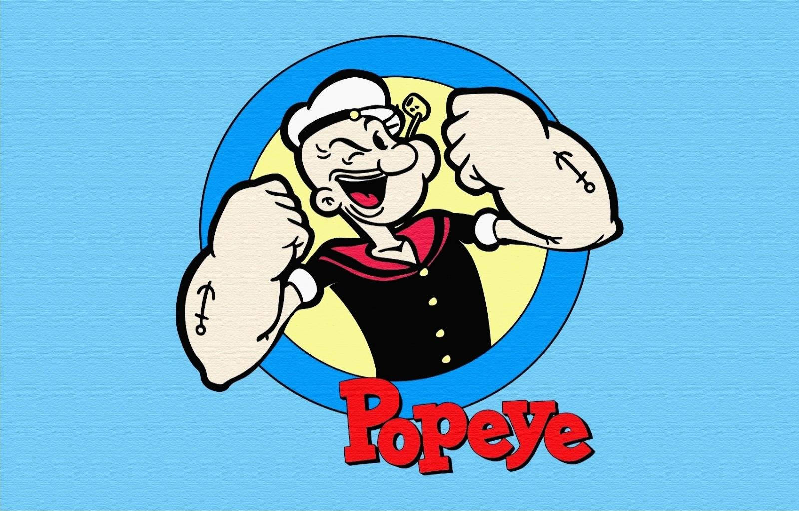 Happy Popeye Logo Wallpaper