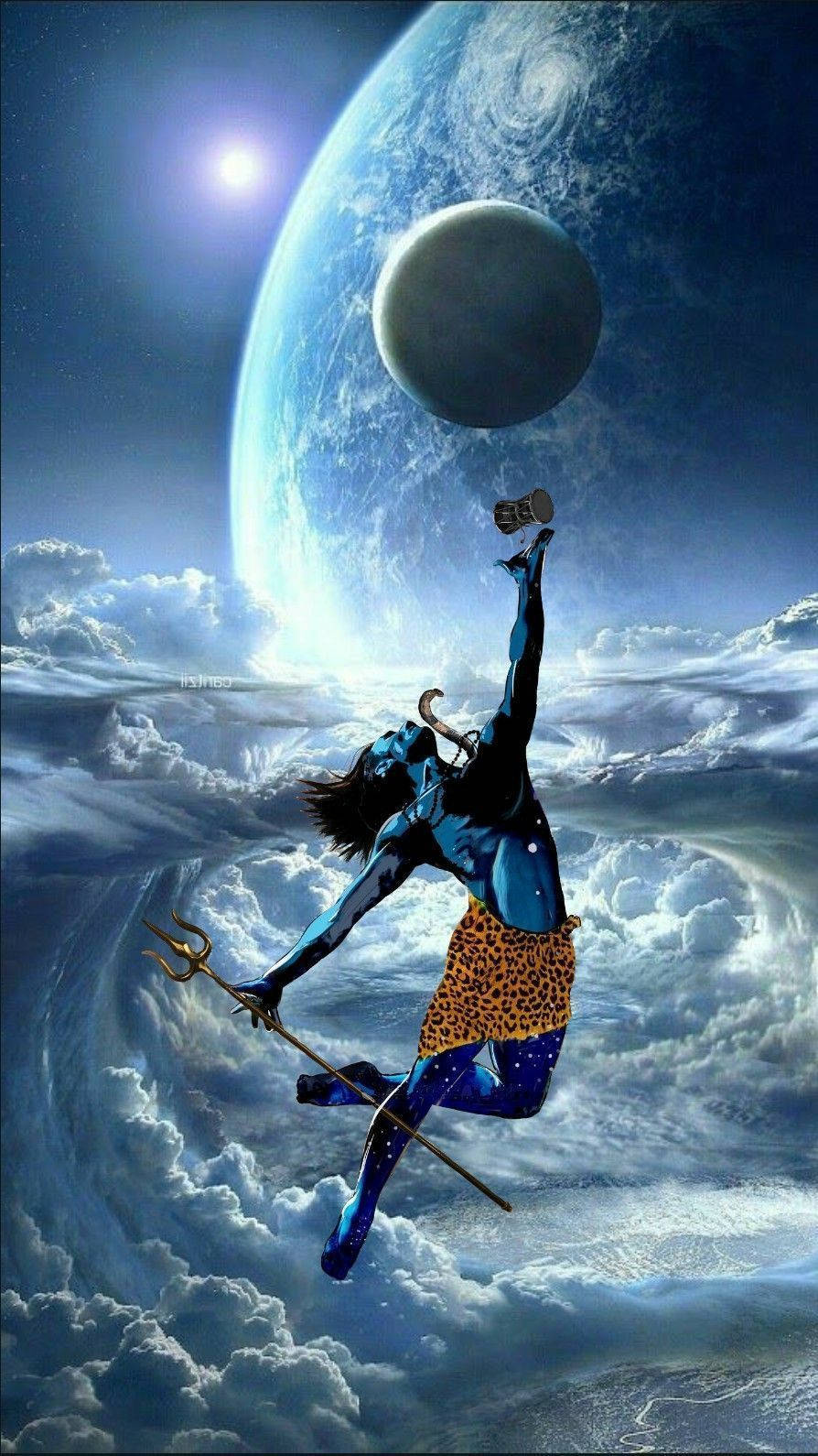 Har Har Mahadev Shiva Moon Wallpaper