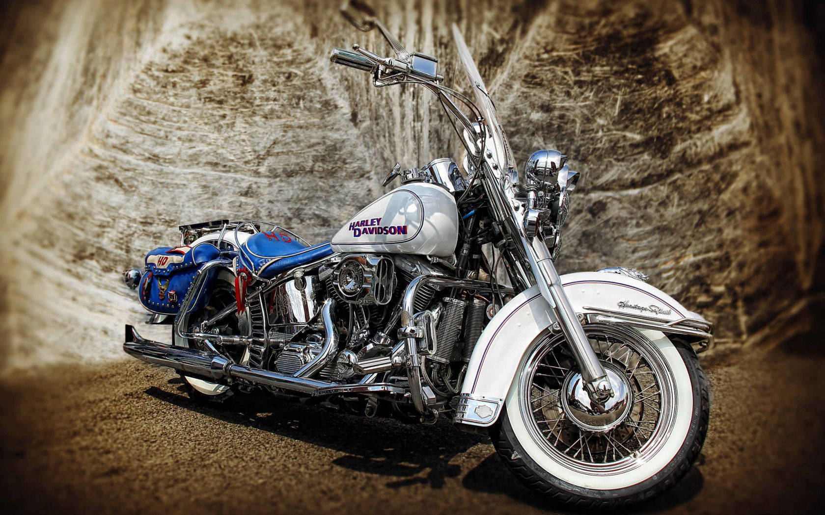 Harley Davidson Wide View Wallpaper