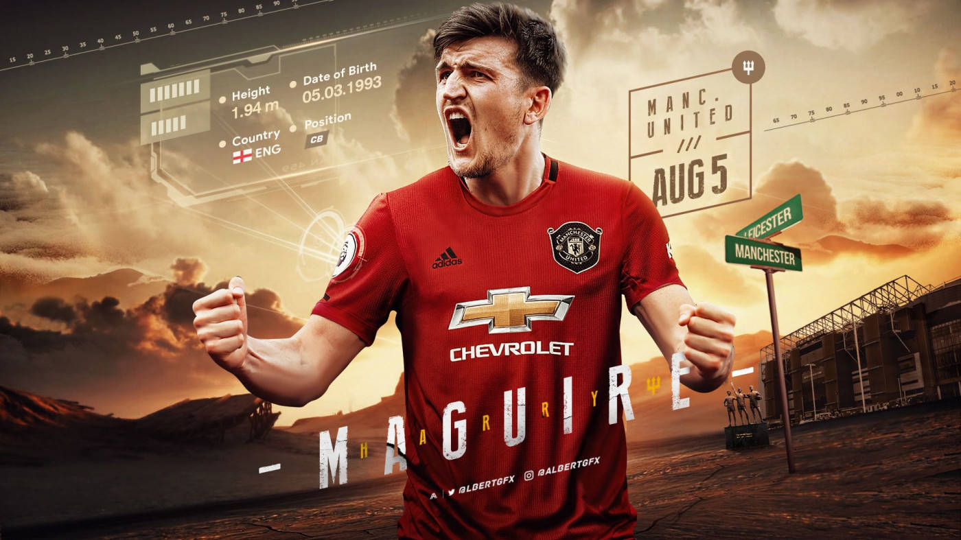 Harry Maguire Cool Fan Art Edit Wallpaper