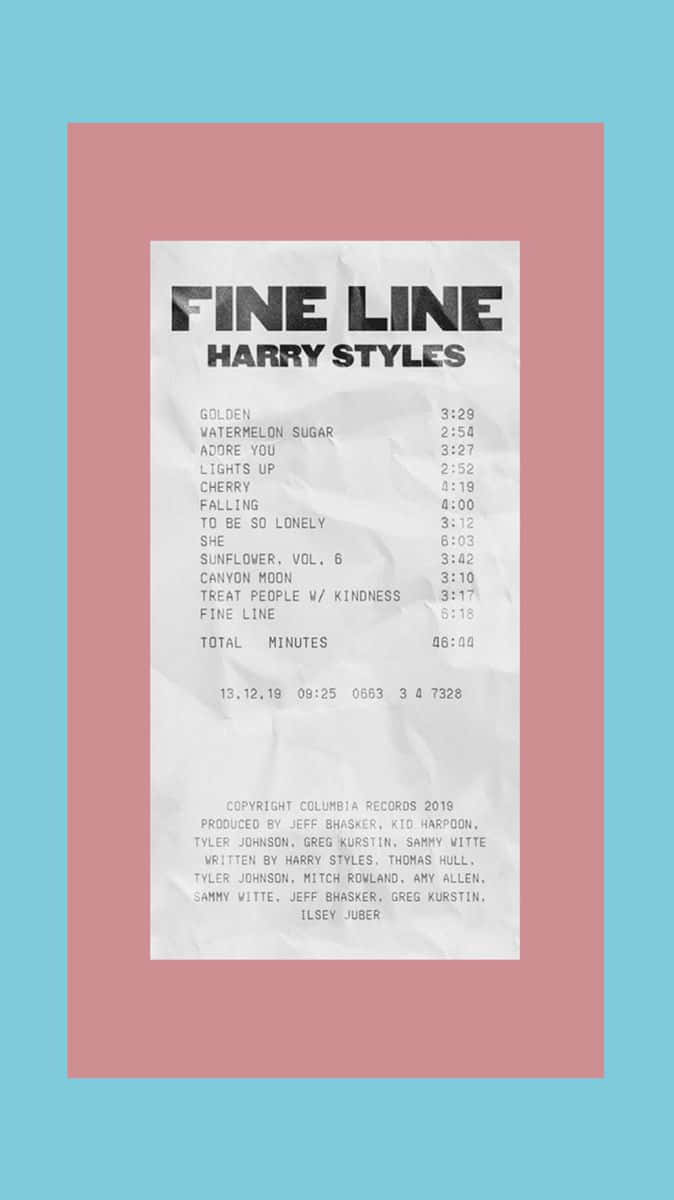 Harry Styles Fine Line Album Tracklist Wallpaper