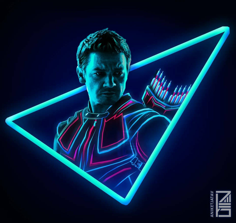 Hawkeye Neon Light Wallpaper