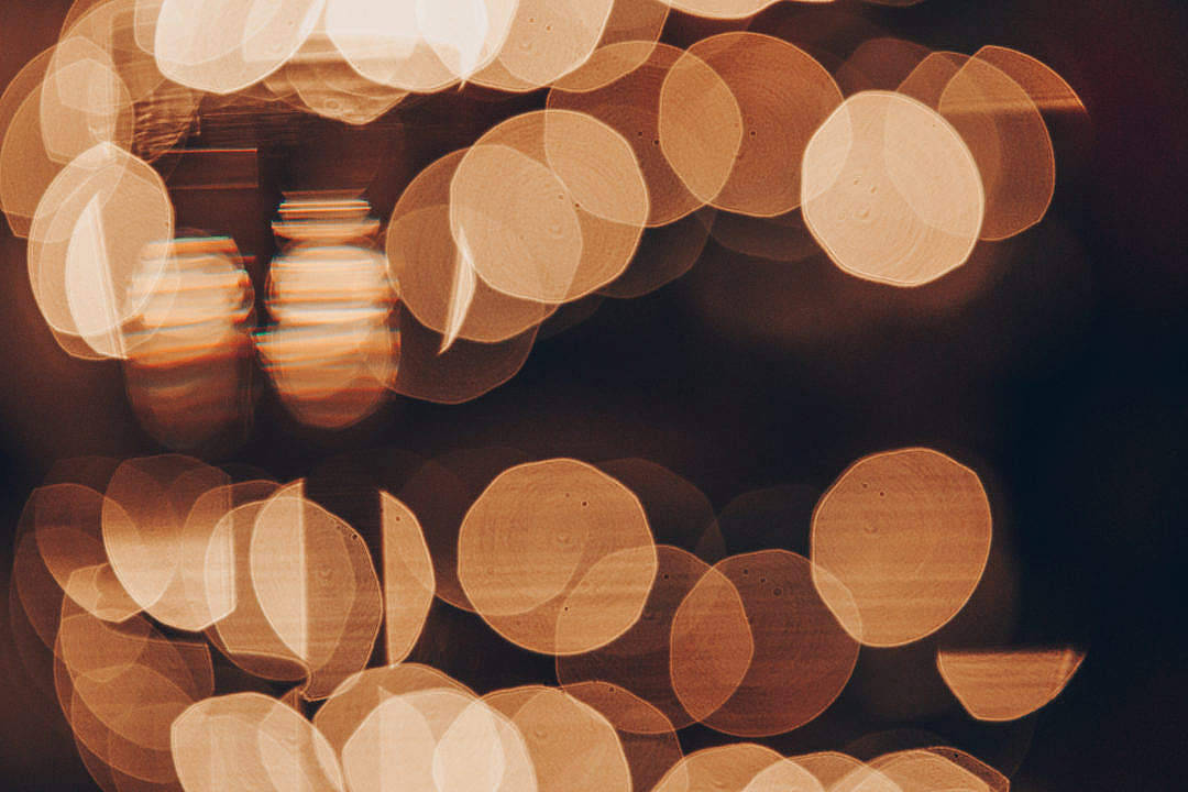 Hd Abstract Blurry Rose Gold Lights Wallpaper