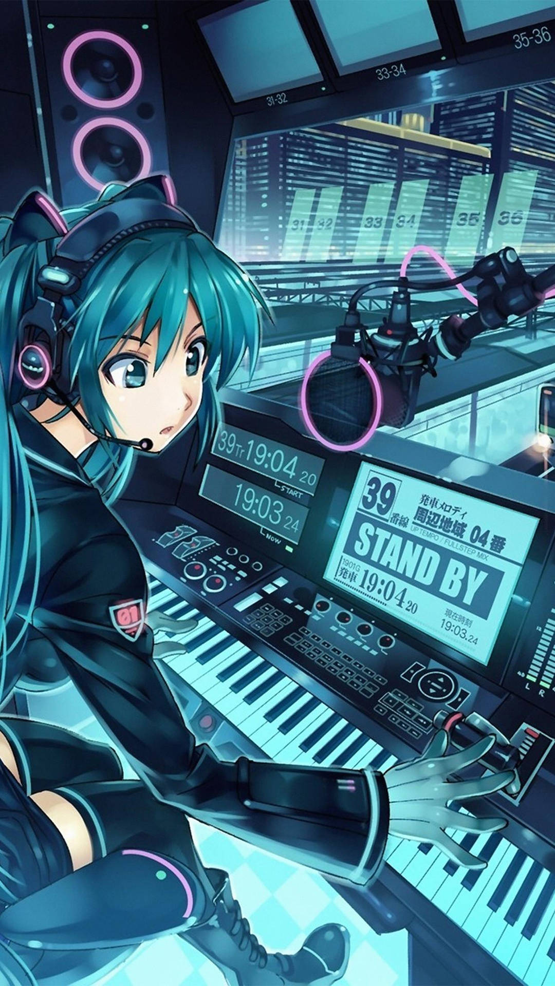 Download free Hd Anime Phone Hatsune Miku In The Studio Wallpaper -  MrWallpaper.com