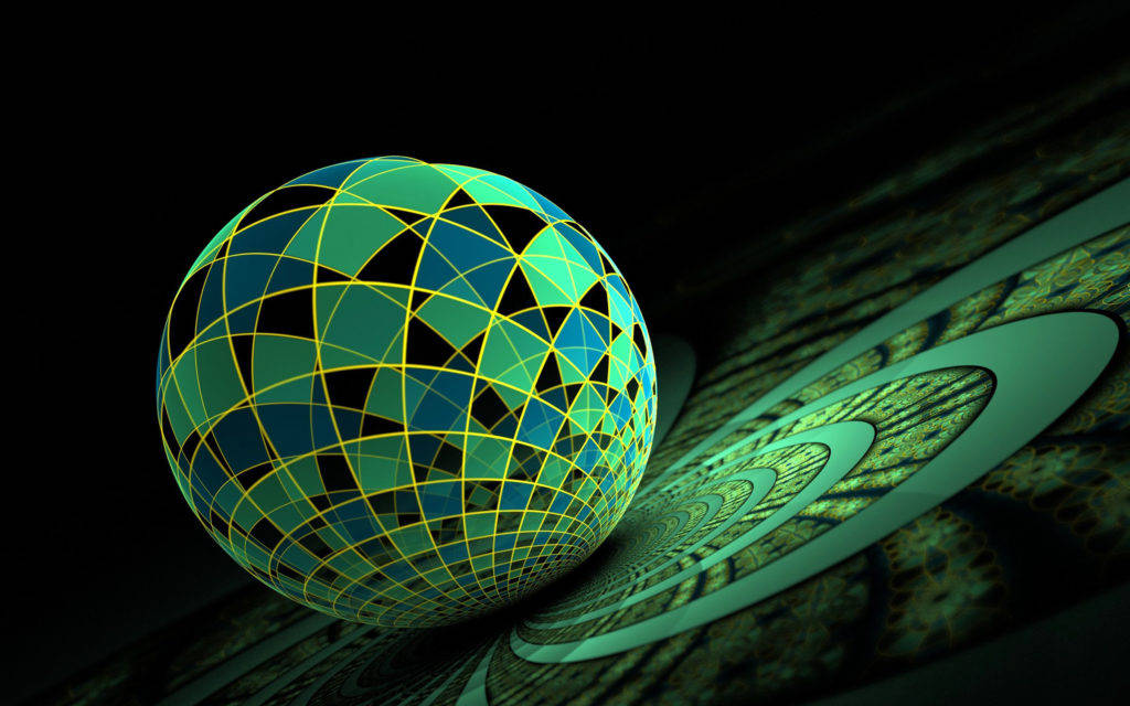 Hd Art Green Sphere Wallpaper