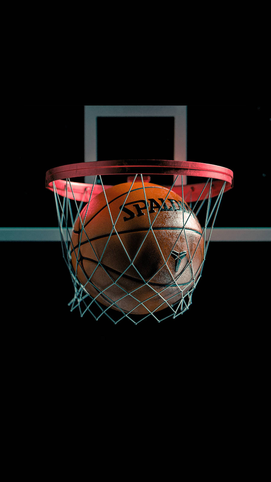 Hd Basketball Ball In Ring Wallpaper
