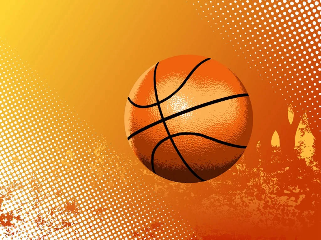 Hd Basketball In Orange Wallpaper