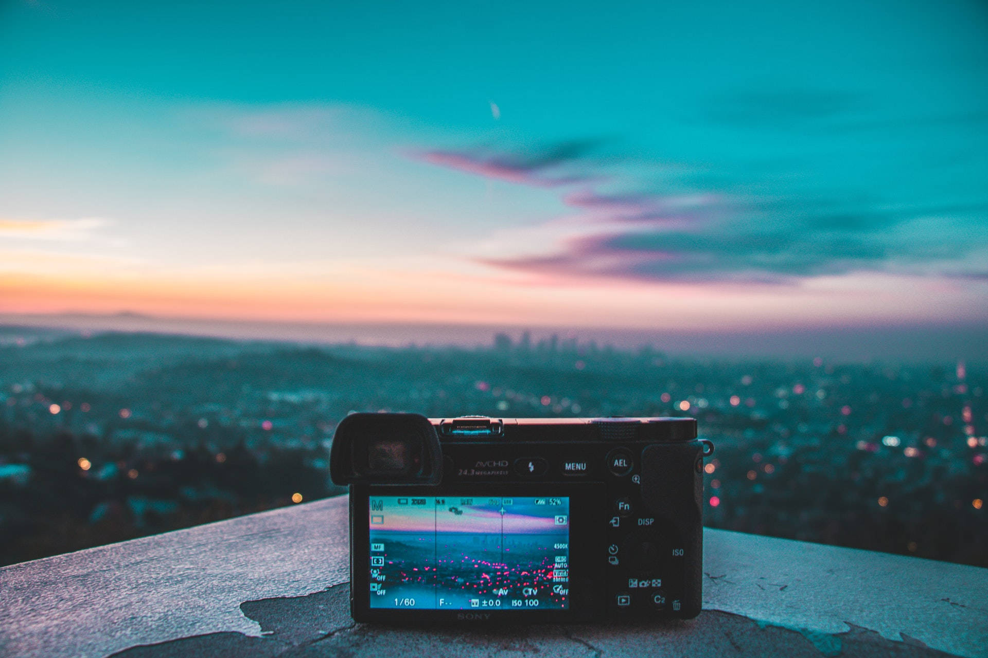 Hd Camera Capturing City Lights Wallpaper