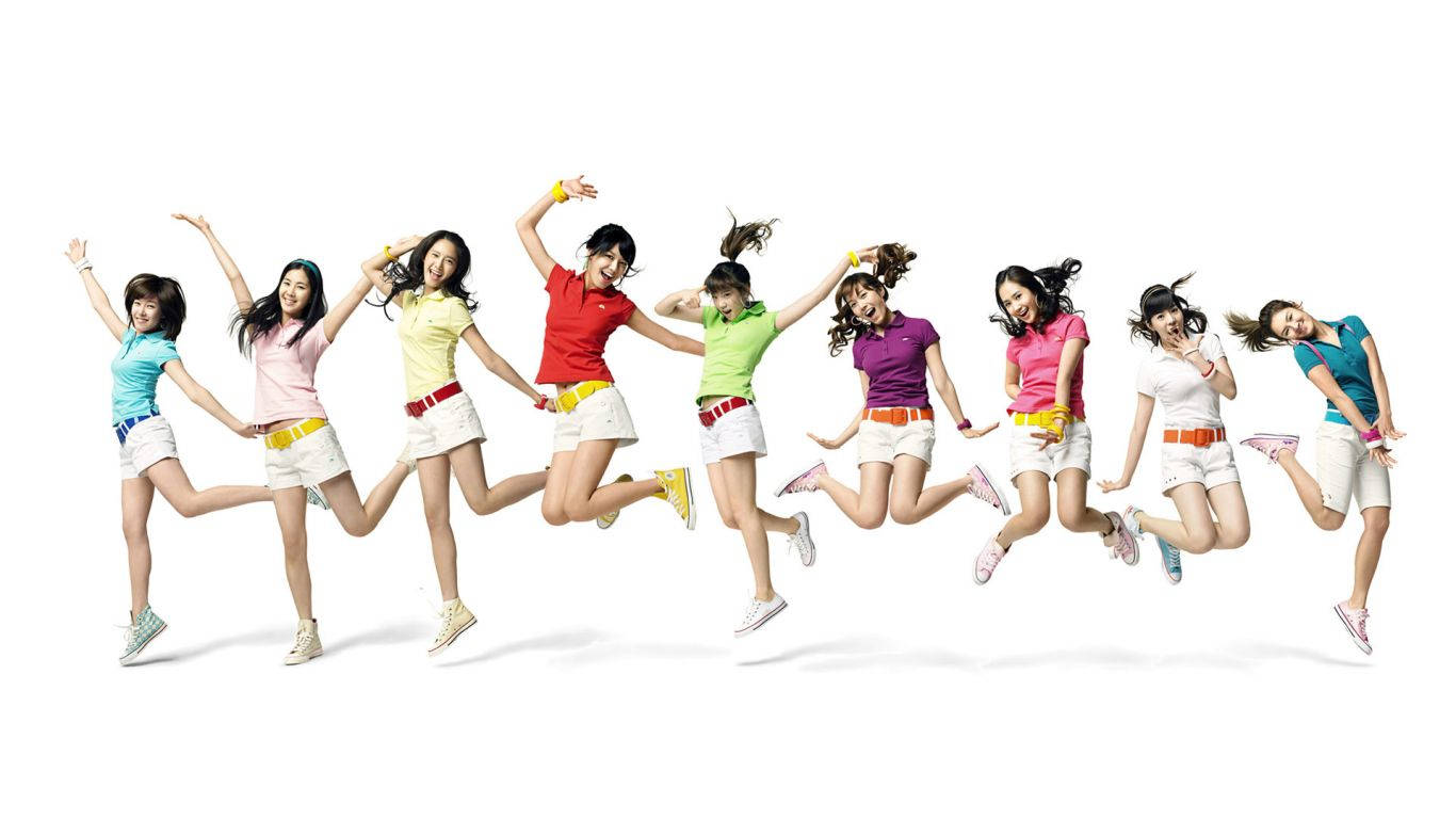 Hd Girls' Generation Jump Pose Wallpaper