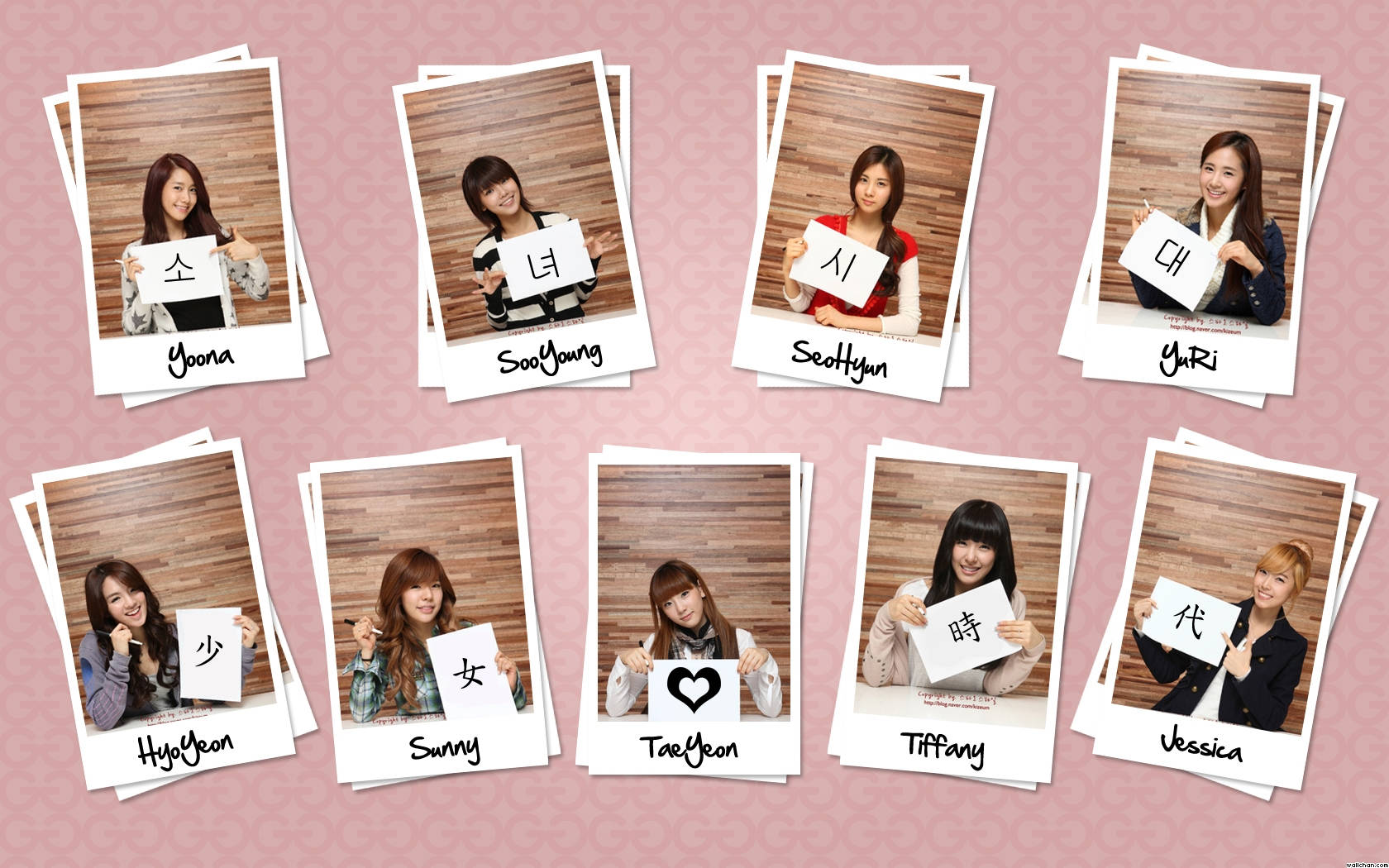 Hd Girls' Generation Polaroid Art Wallpaper