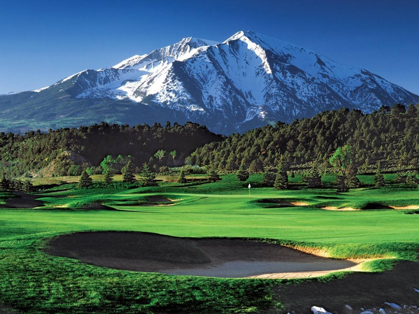 Hd Golf Desktop Small Crater Glacier Mountain Wallpaper