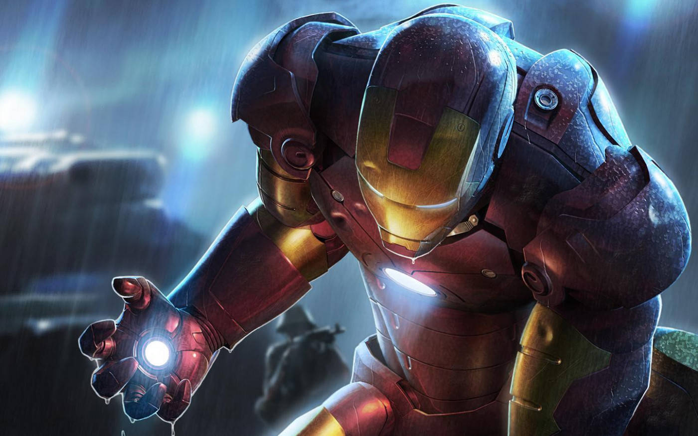 Hd Iron Man Charging Laser Palm Wallpaper