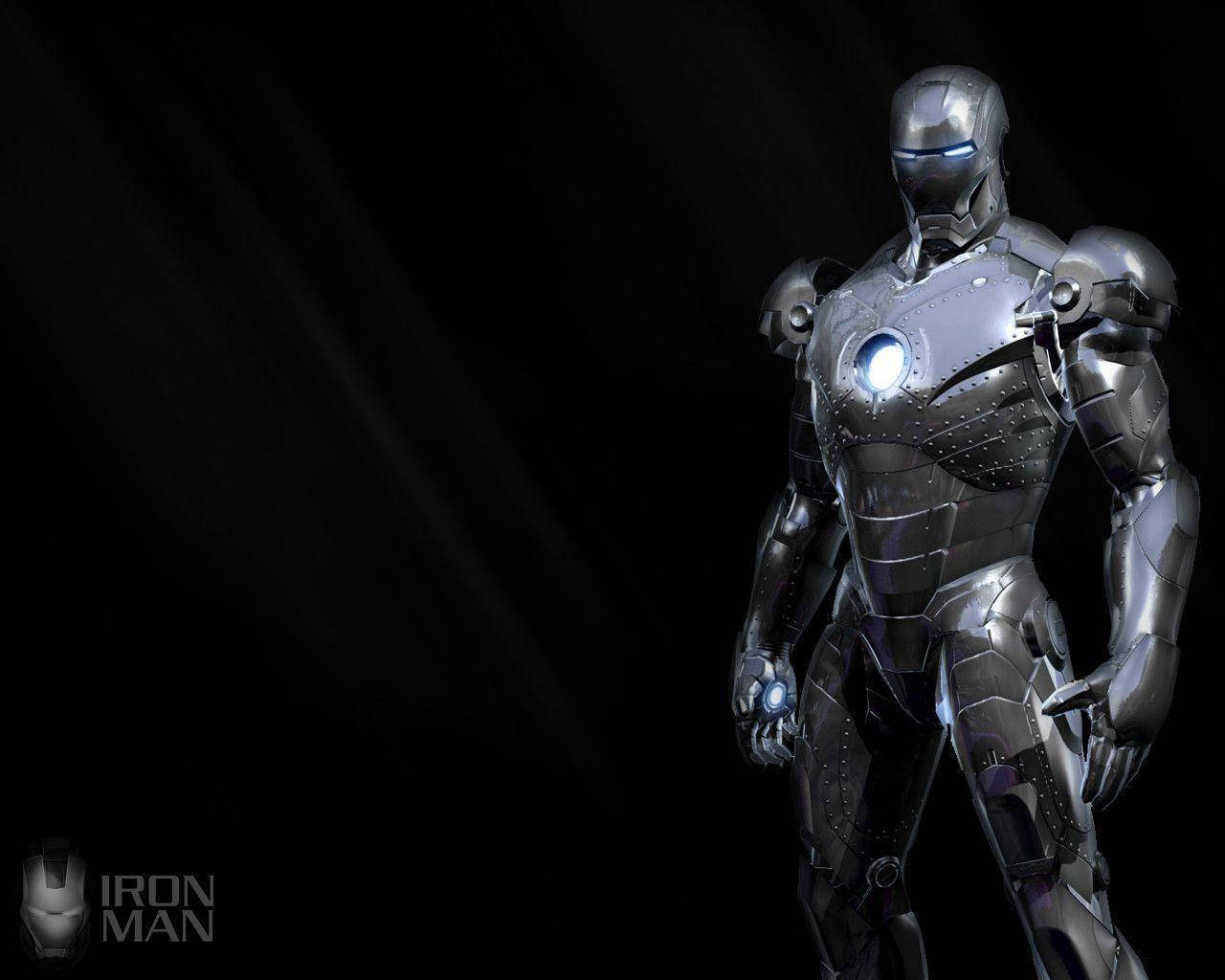 Hd Iron Man Gray Metallic Suit Wallpaper