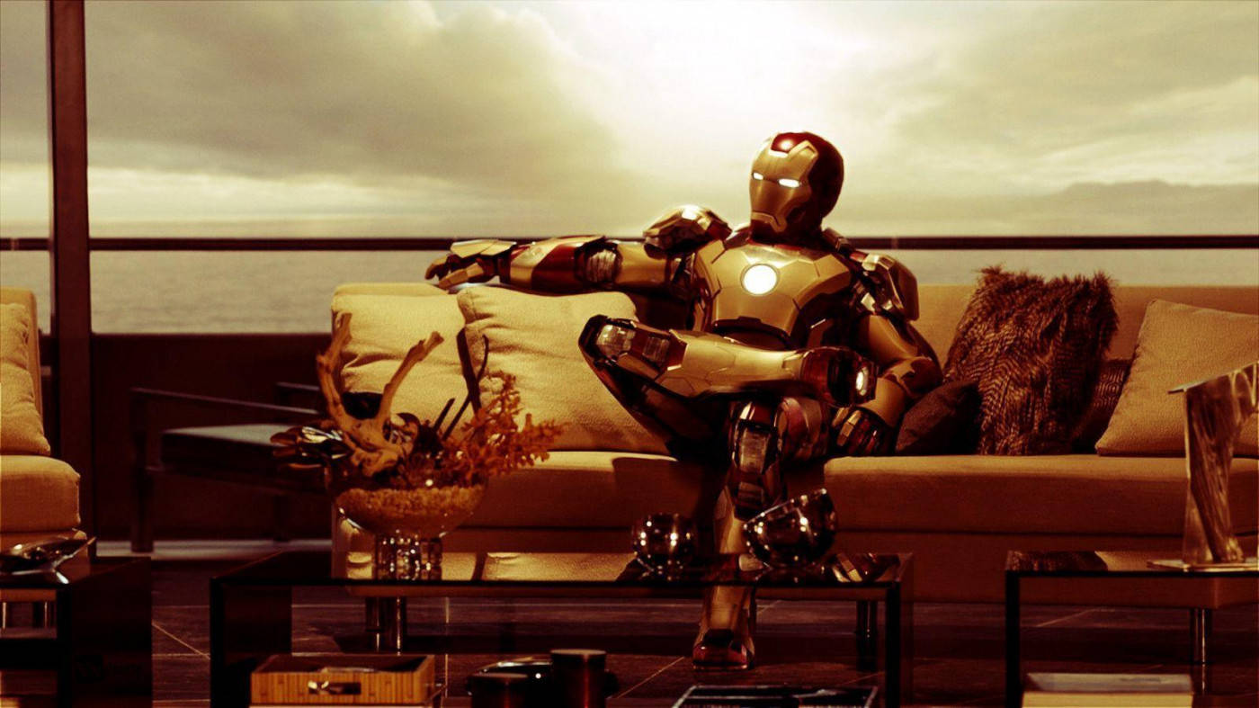 Hd Iron Man On The Couch Wallpaper