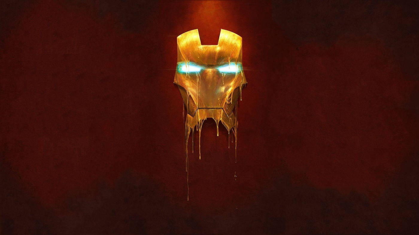Hd Iron Man Paint Drip Wallpaper