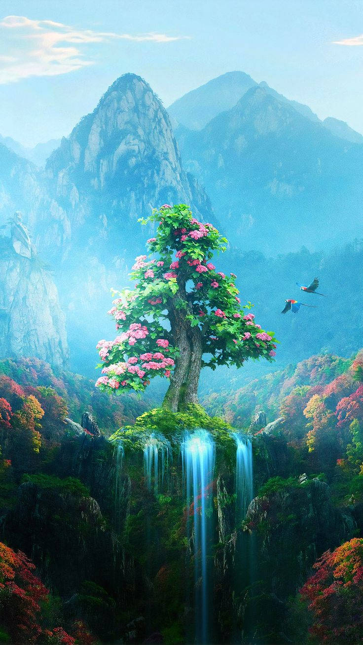 Hd Nature Phone Big Tree Wallpaper