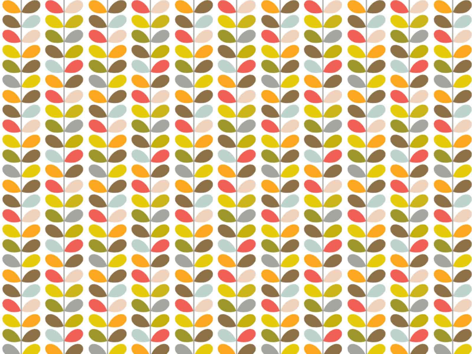 Hd Pattern Multi-colored Leaves Wallpaper