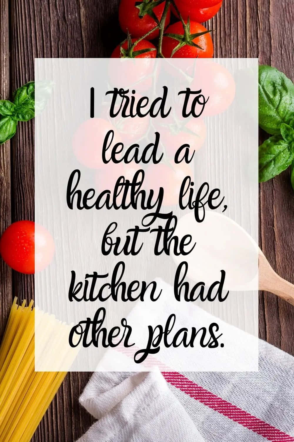 Healthy Life Kitchen Quote Wallpaper