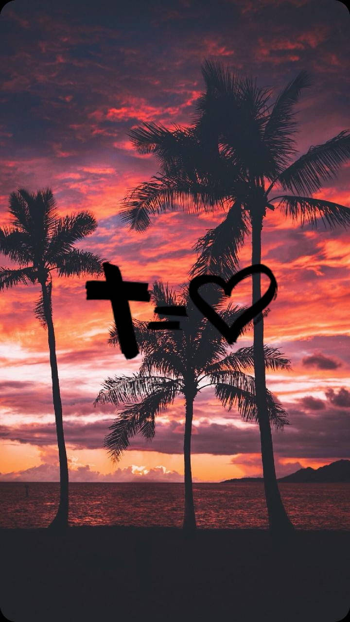 Heart And Cross I Love Jesus Iphone Wallpaper