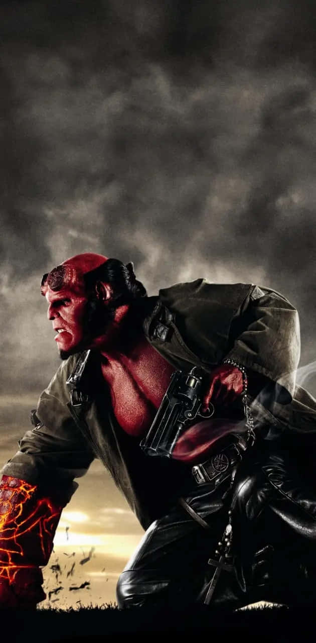 Hellboy Readyfor Action Wallpaper