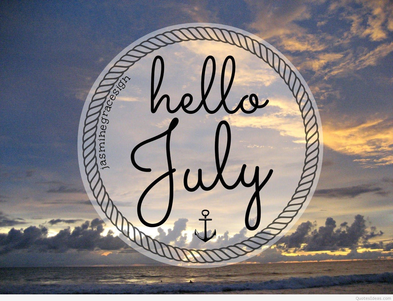 Hello July Sunset Wallpaper