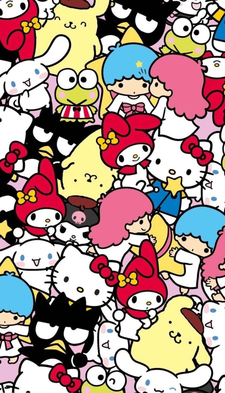 Hello Kitty And Friends Gathering Together Wallpaper