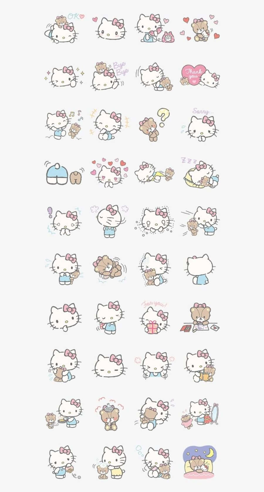 Hello Kitty And Friends Having A Joyful Time Together Wallpaper