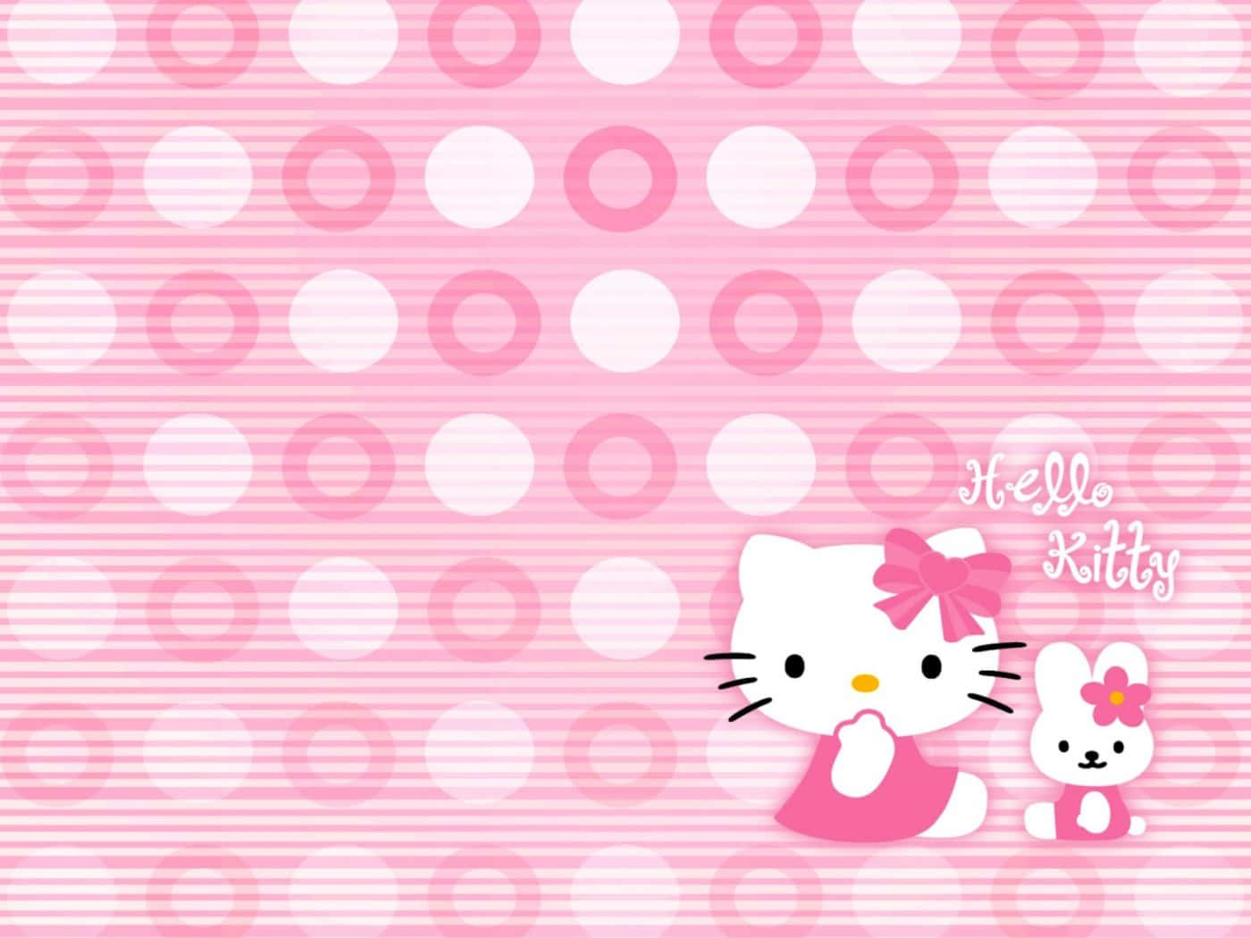 Hello Kitty Laptop Polka Dot Bunny Wallpaper