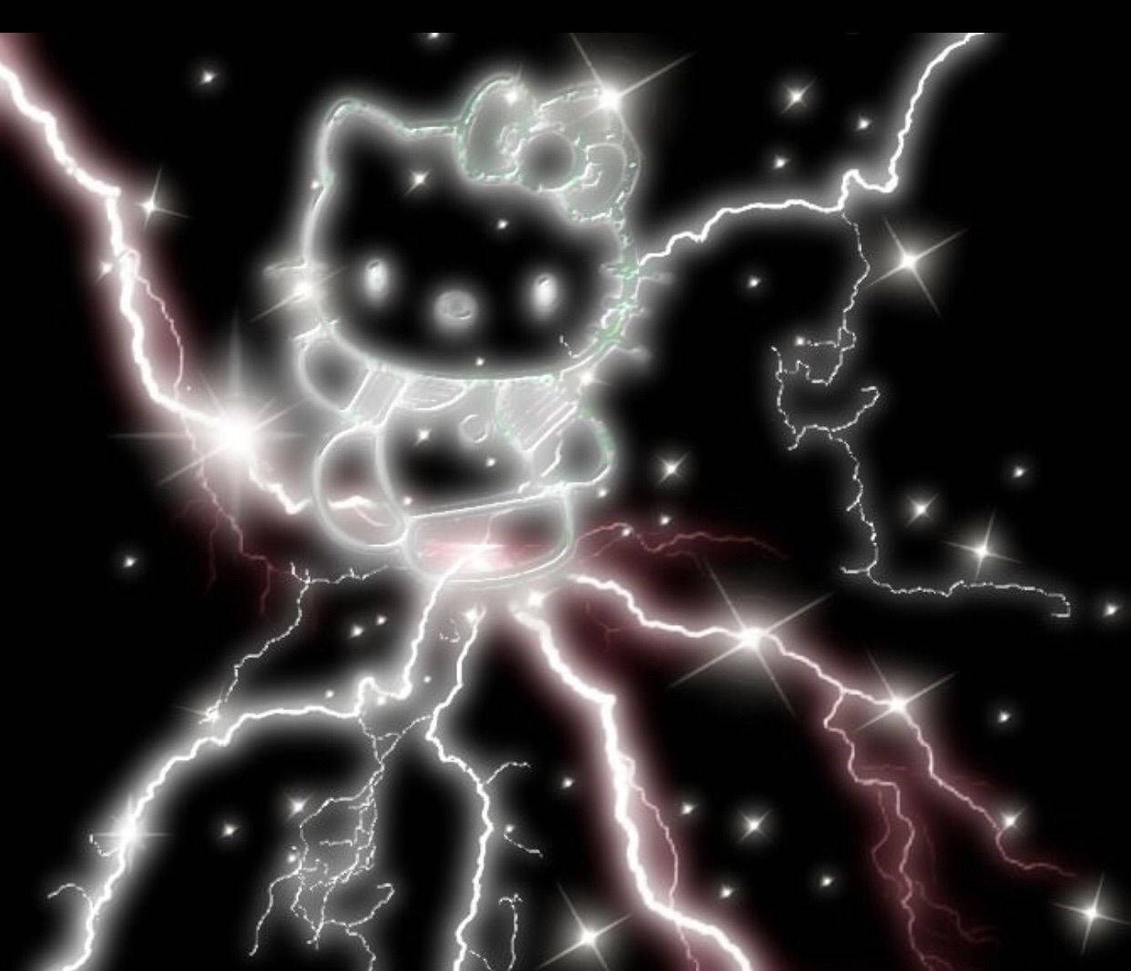 Hello Kitty Thunder Grunge Pfp Wallpaper