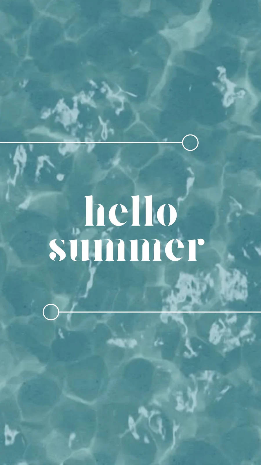 Hello Summer Iphone Blue Wallpaper