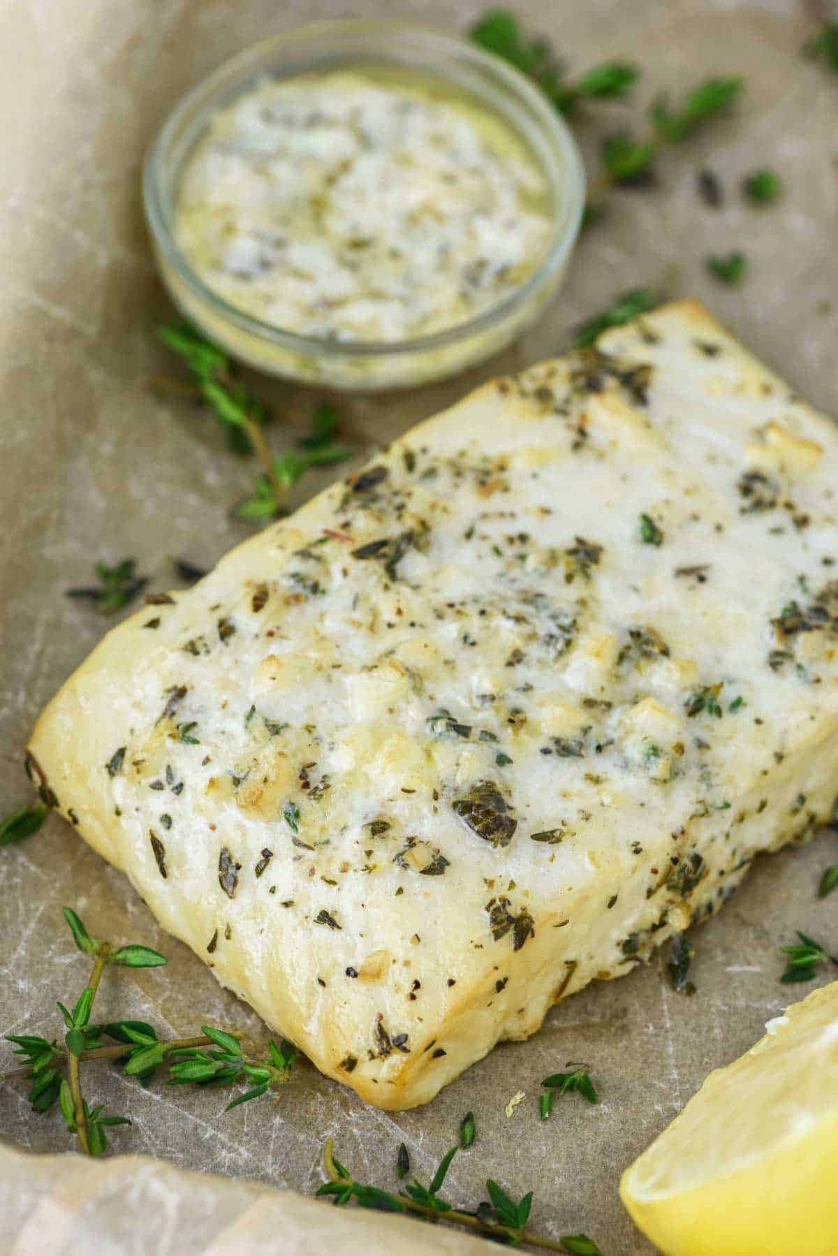 Herb Crusted Baked Halibut Recipe Wallpaper