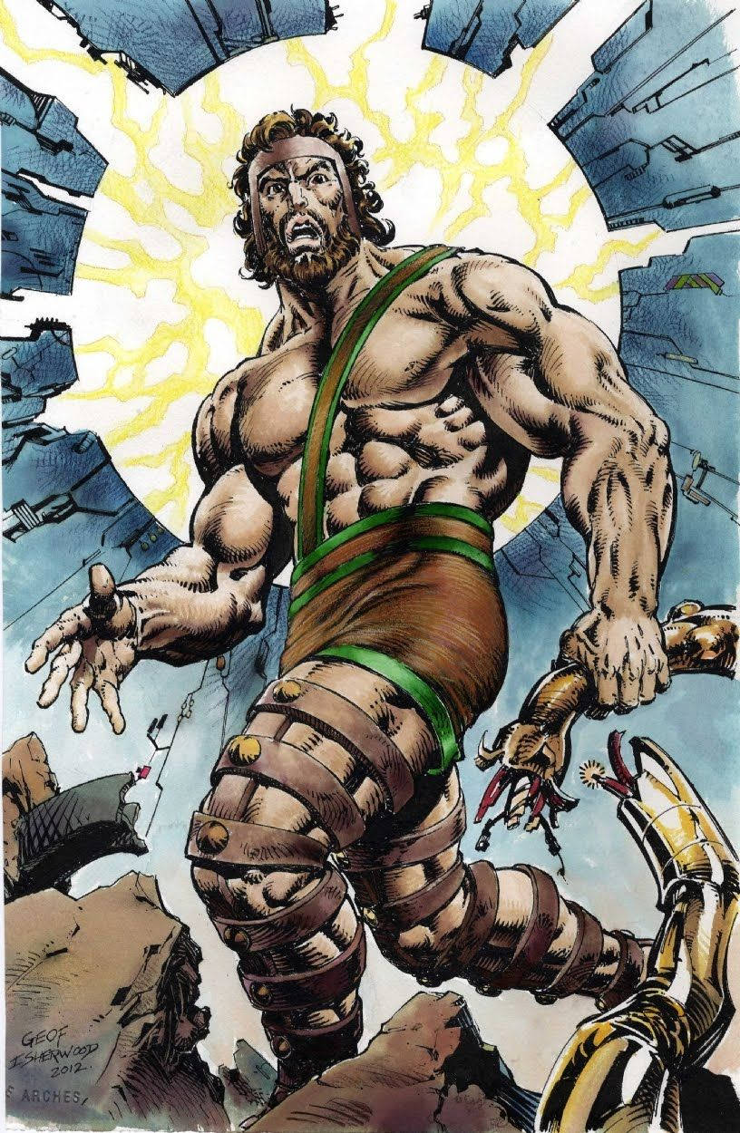 Hercules Comic Style Illustration Wallpaper