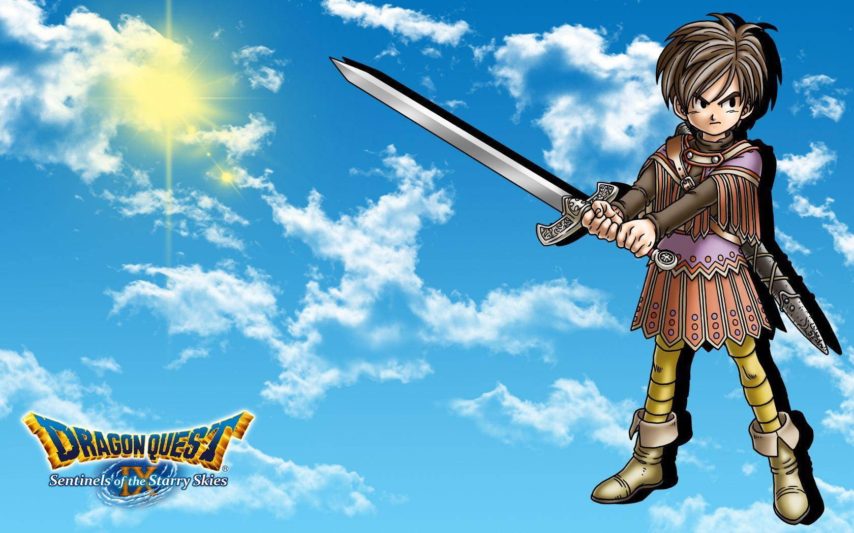 Hero From Dragon Quest Ix In The Sky Wallpaper