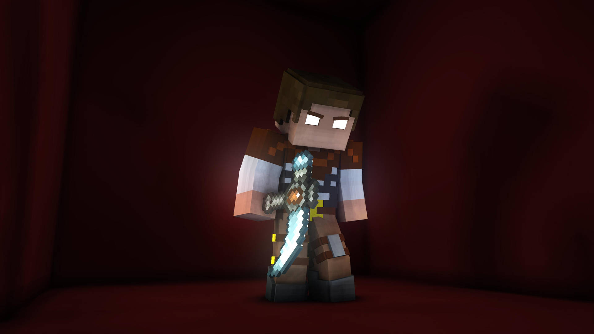 Download free Herobrine Dark Red Background Wallpaper - MrWallpaper.com