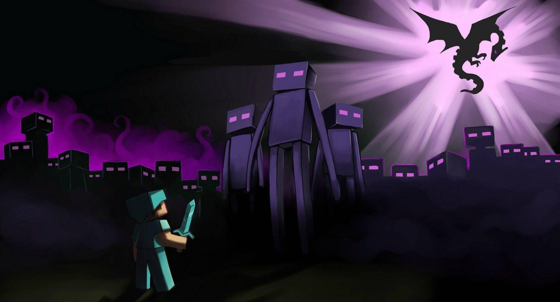 Download free Herobrine Purple Dragon Wallpaper - MrWallpaper.com