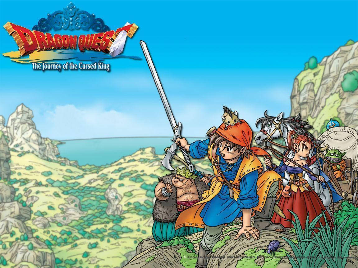 Heroes Of Dragon Quest Viii Overlooking Cliff Wallpaper