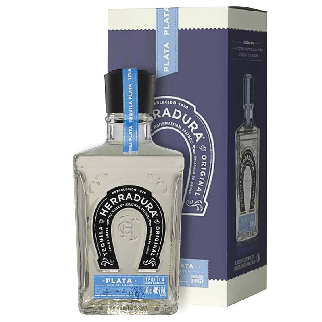 Herradura Plata Tequila Bottleand Box Wallpaper