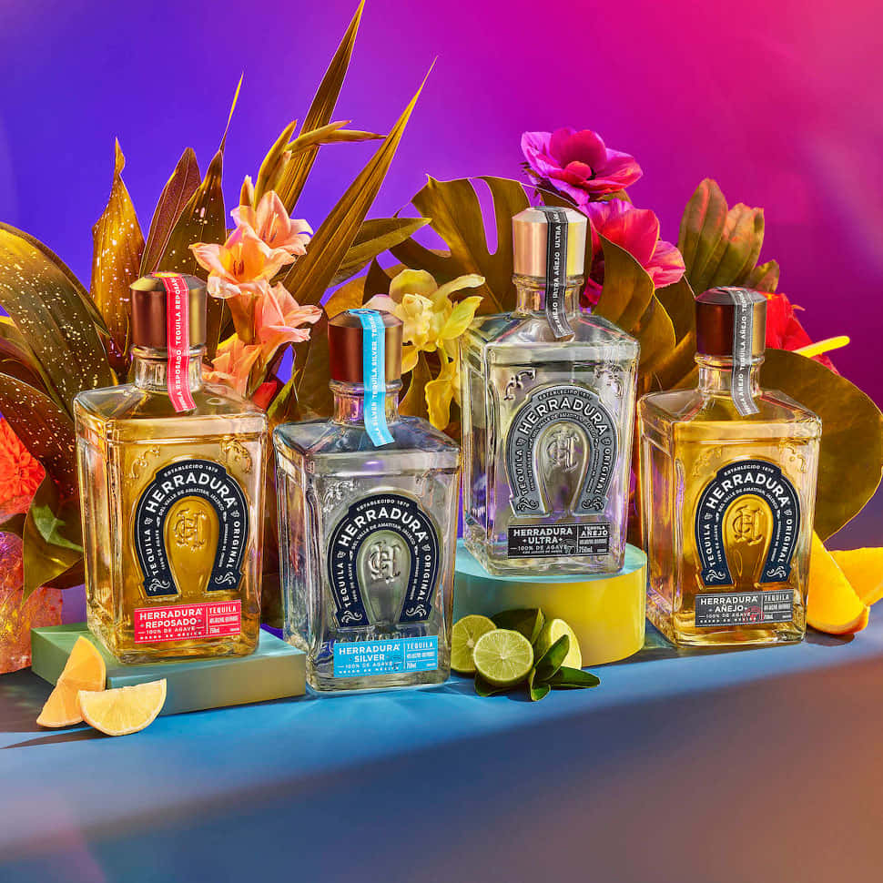 Herradura Tequila Collection Colorful Backdrop Wallpaper