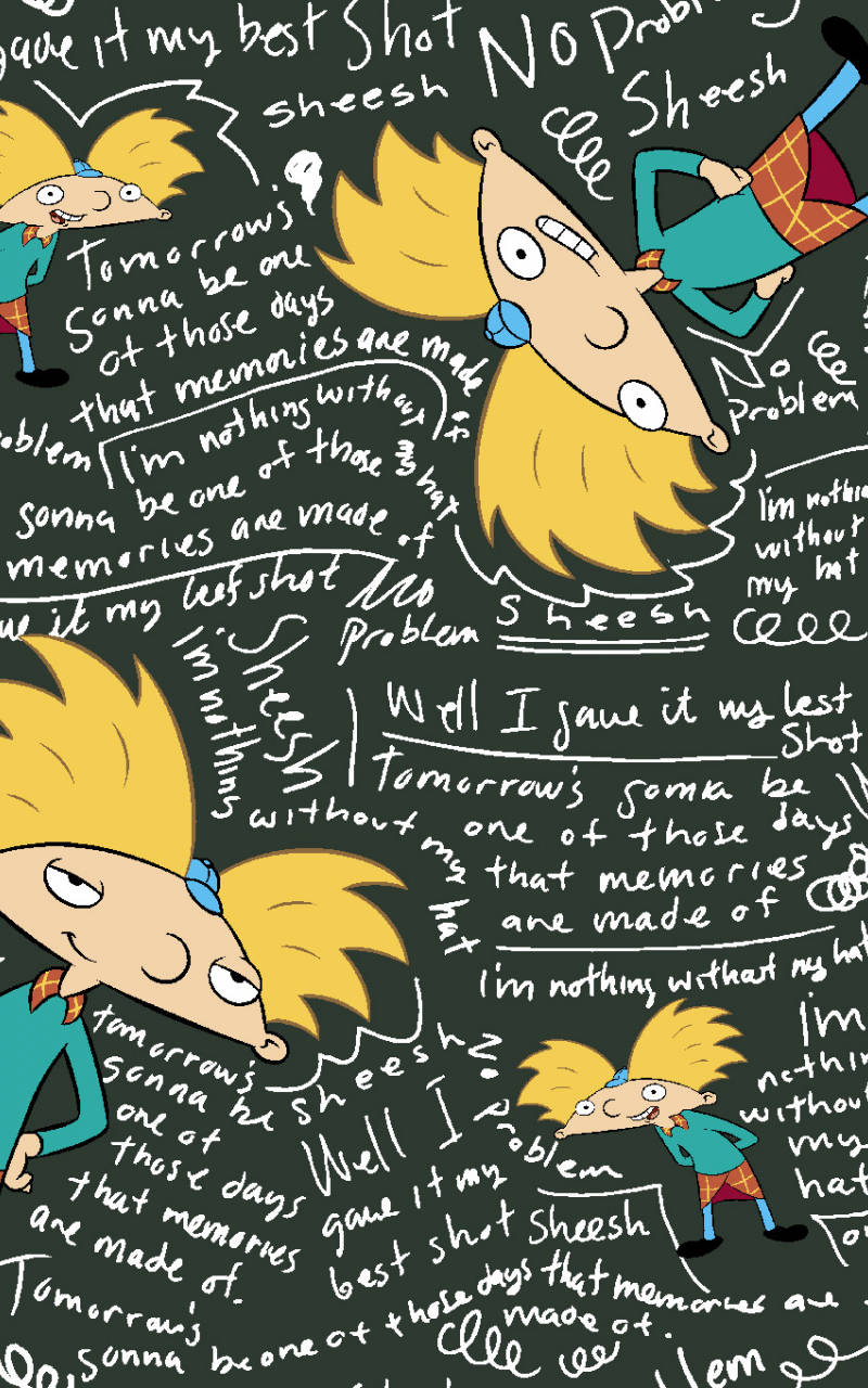 Hey Arnold Chalkboard Wallpaper