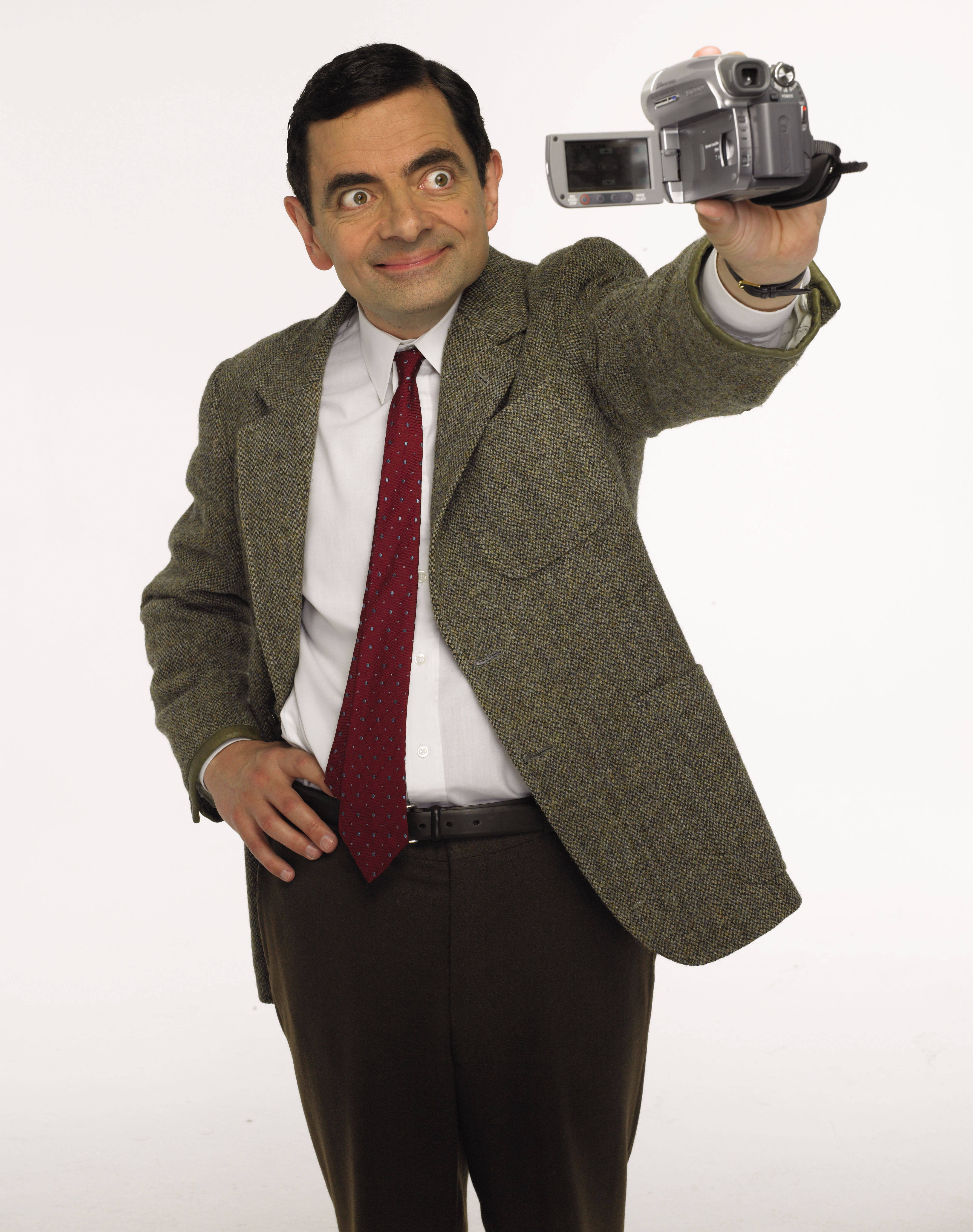 High Definition Image Of Mr. Bean With 4k Video Camera Wallpaper