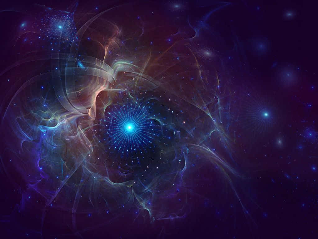 Higss Boson Computer Generated Indigo Abstract Art Wallpaper