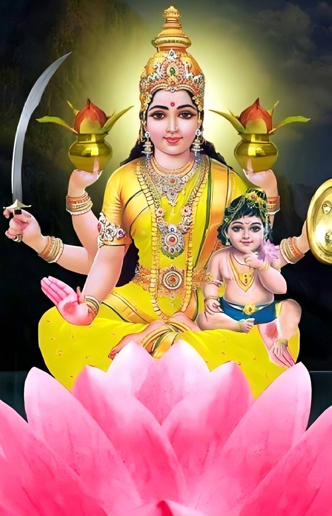 Hindu Deity Santana Ashta Lakshmi Wallpaper