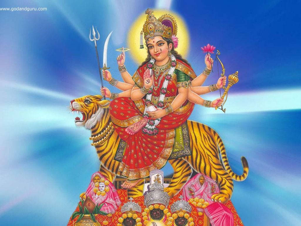 Hindu God Tiger Durga Wallpaper