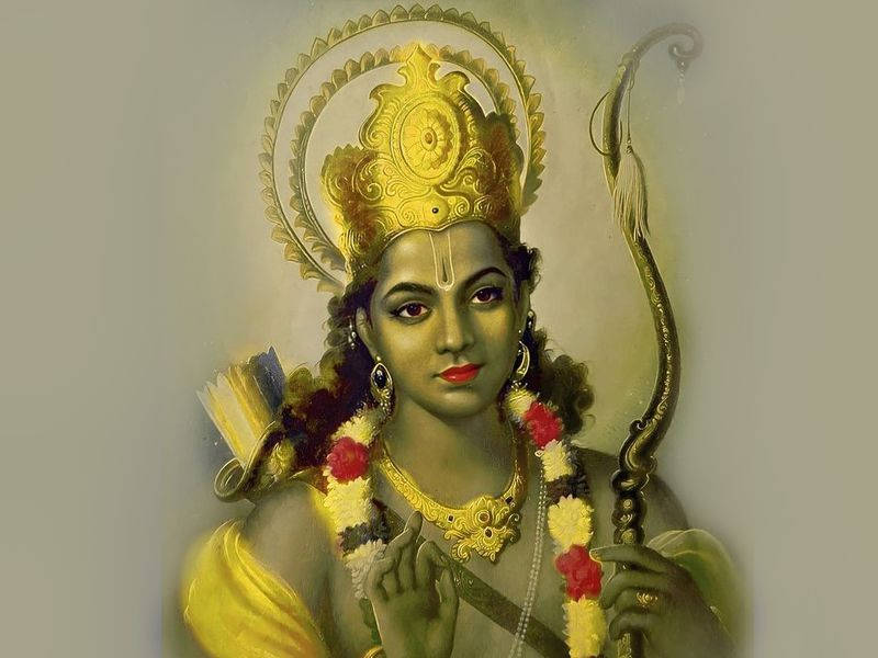 Hindu Saint Ram Ji With Crown Wallpaper
