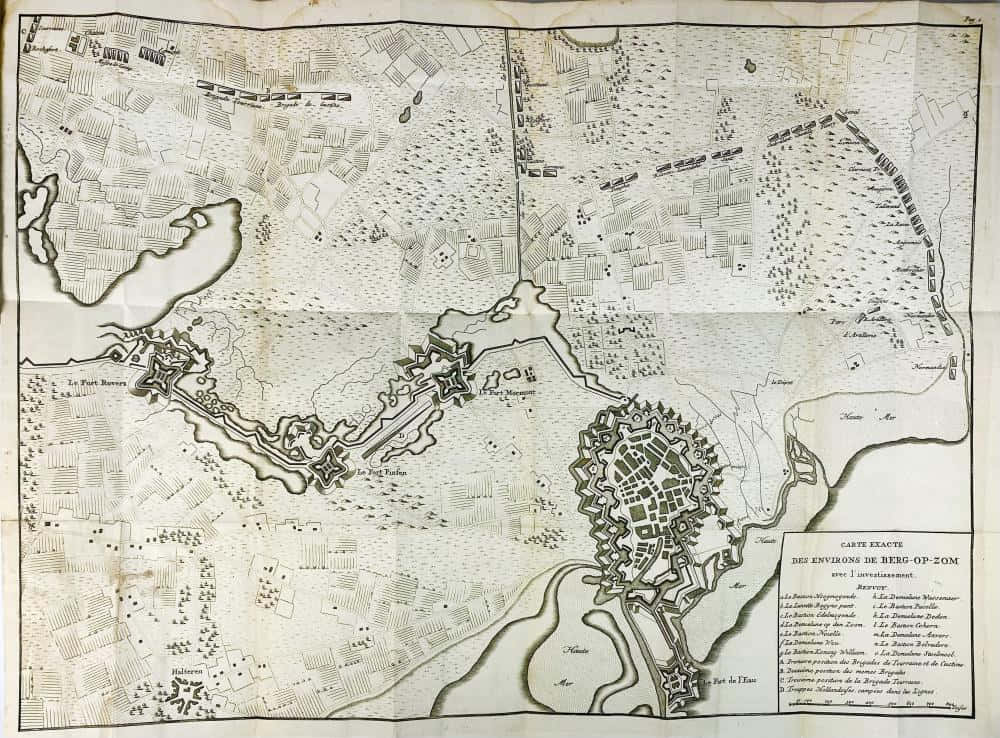 Historical Fortified City Map Wallpaper