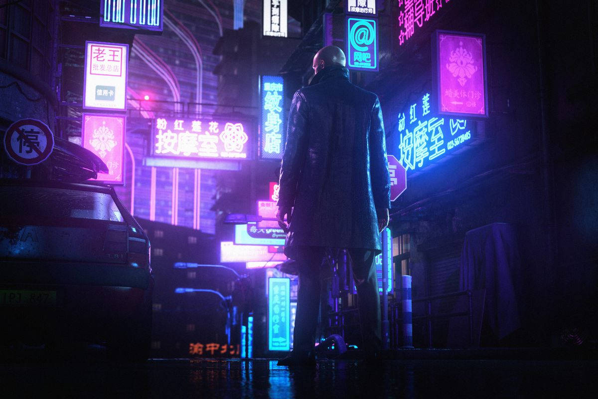 Hitman Black Alleyway Wallpaper