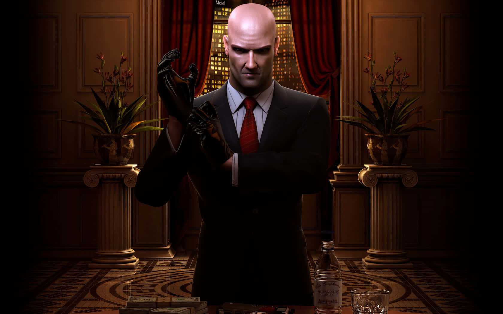 Hitman Wearing Gloves Desktop Wallpaper